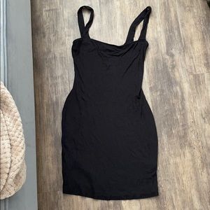 Black ribbed f21 bodycon dress